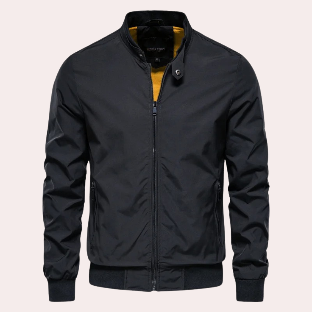 WW | Men's Summer Jacket with Stand-Up Collar and Zipper