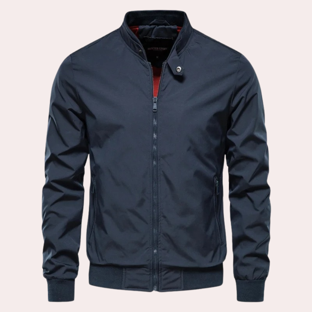WW | Men's Summer Jacket with Stand-Up Collar and Zipper