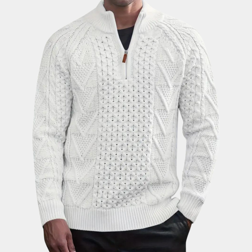 WW | Herrenstrickjacke mit Reißverschluss