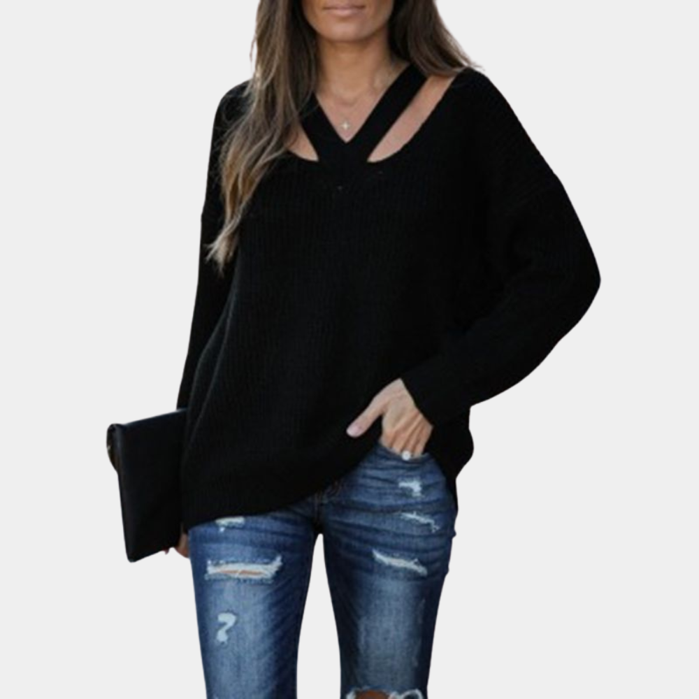 WW | Fashionable Women's V-Neck Sweater