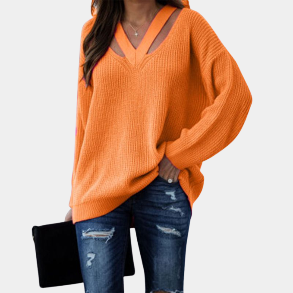 WW | Fashionable Women's V-Neck Sweater