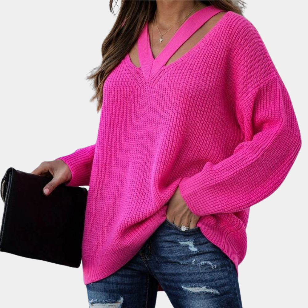 WW | Fashionable Women's V-Neck Sweater