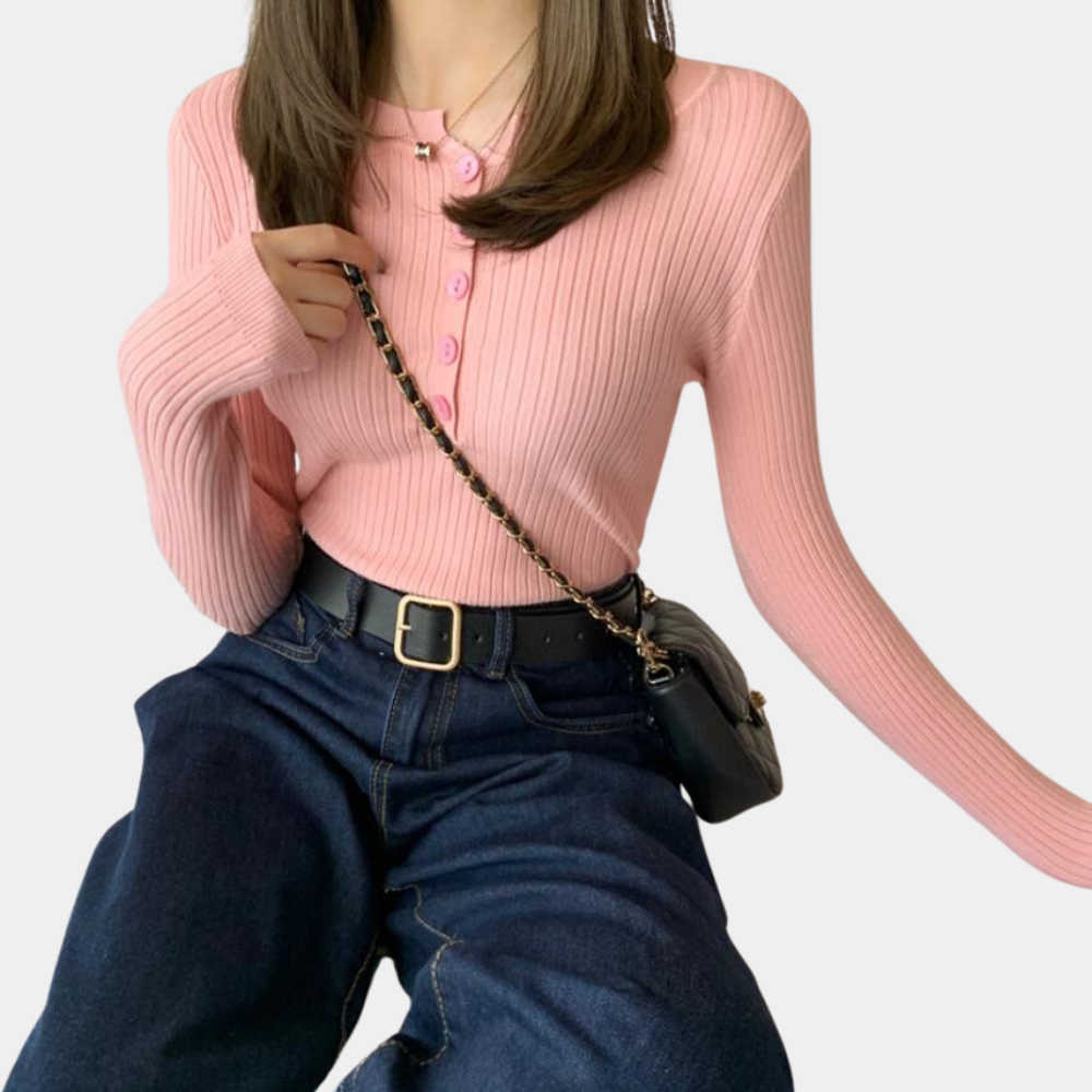 WW | Dehnbarer und Gerippter Pullover für Frauen