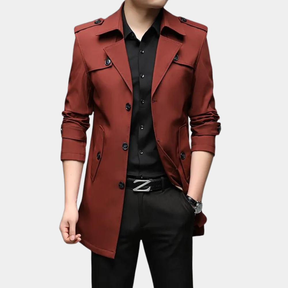 WW | Elegant Trench Coat For Men With Warm Lining