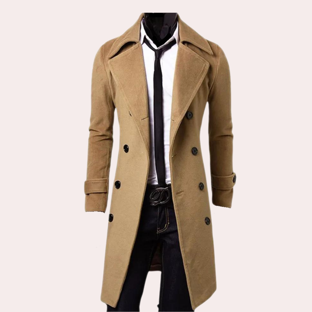 WW | Men's Double-Breasted Trench Coat