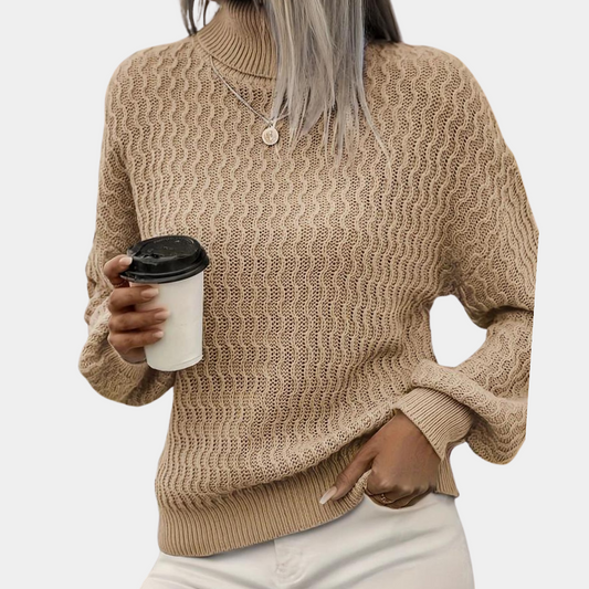 WW | Wellenstrickpullover mit schickem strukturiertem Design