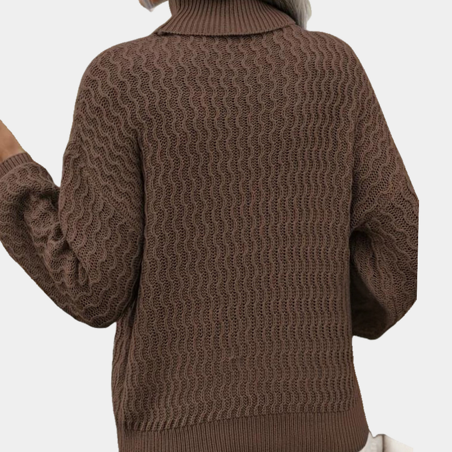 WW | Wave knit sweater with chic structured design