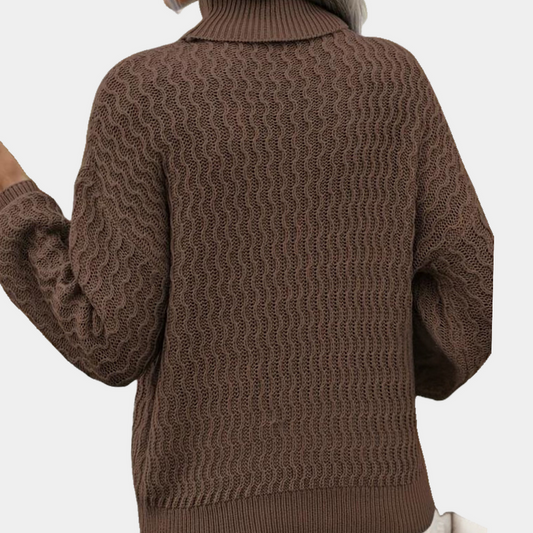WW | Wellenstrickpullover mit schickem strukturiertem Design