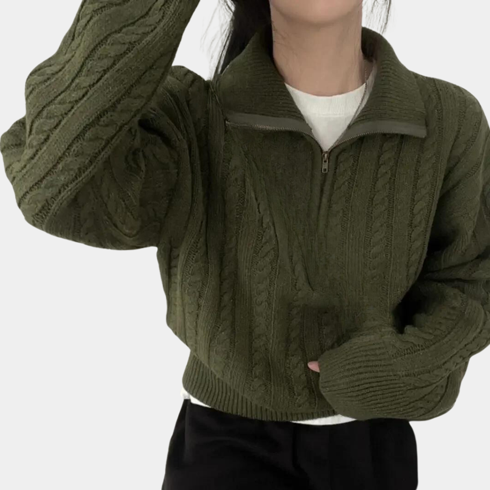 WW | Cable Knit Half-Zip Pullover
