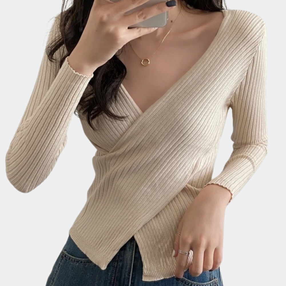WW | Trendy Chic Damenpullover Wein
