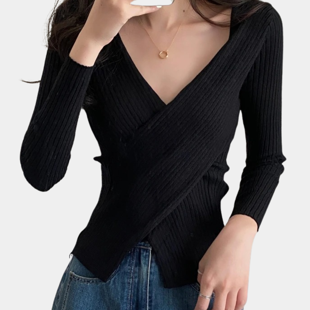 WW | Trendy Chic Damenpullover Wein