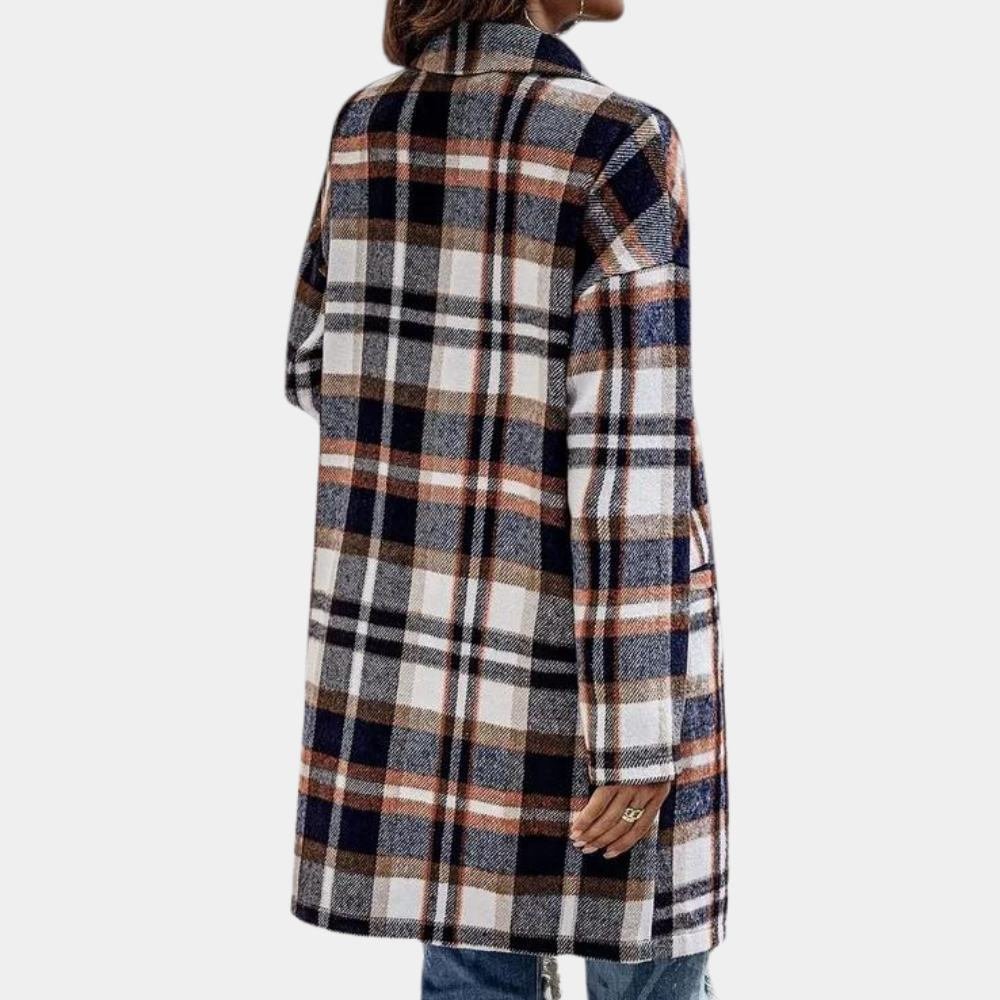 WW | Checked Long Coat for Women
