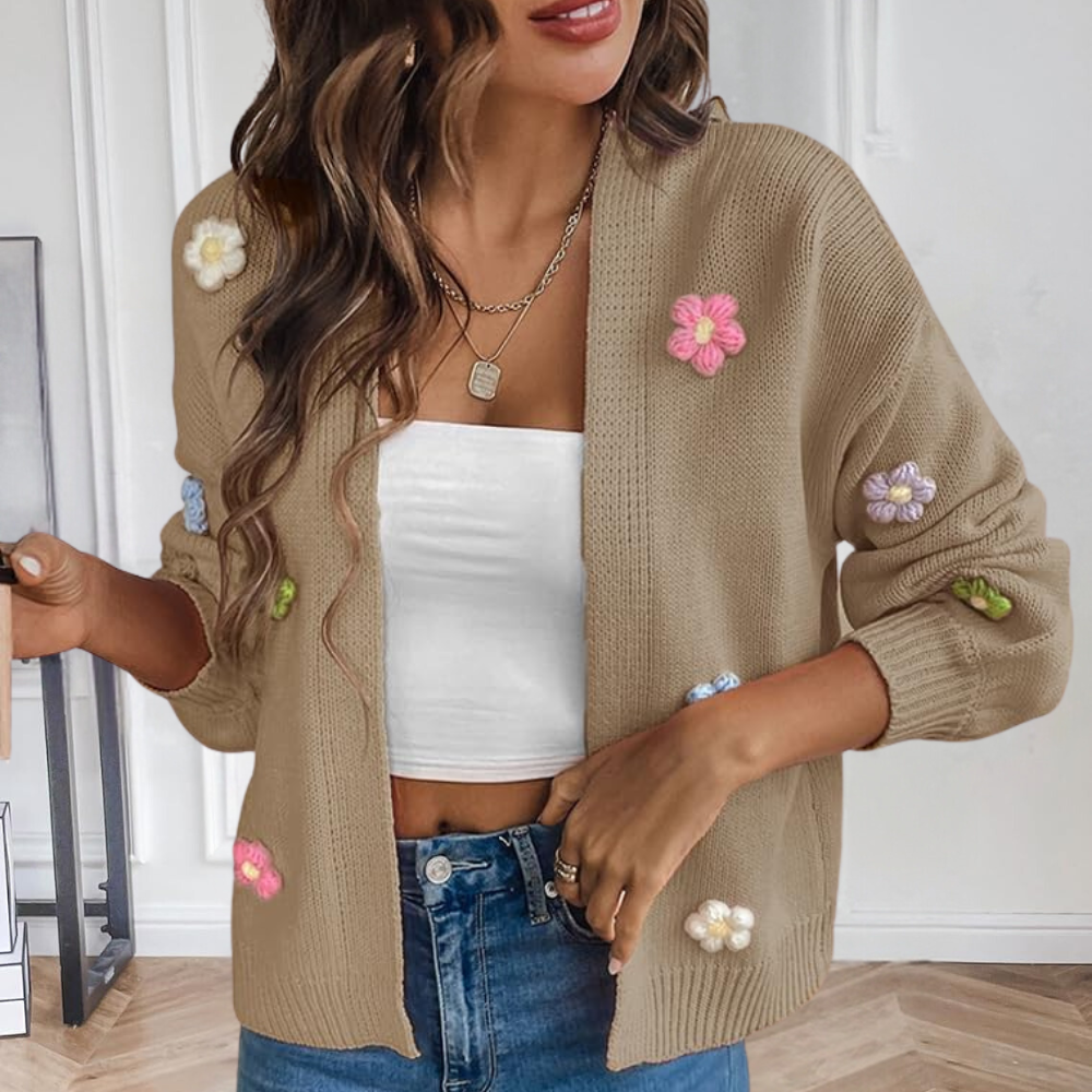 WW | Elegant Floral Pattern Cardigan
