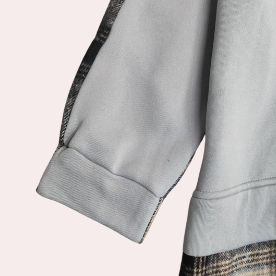 WW | Eleganter Langarmpullover Im Patchwork Design