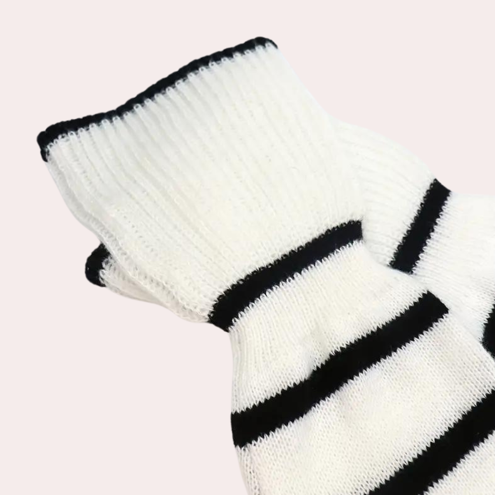 WW | Trendiger Gestreifter Rollkragenpullover für Damen