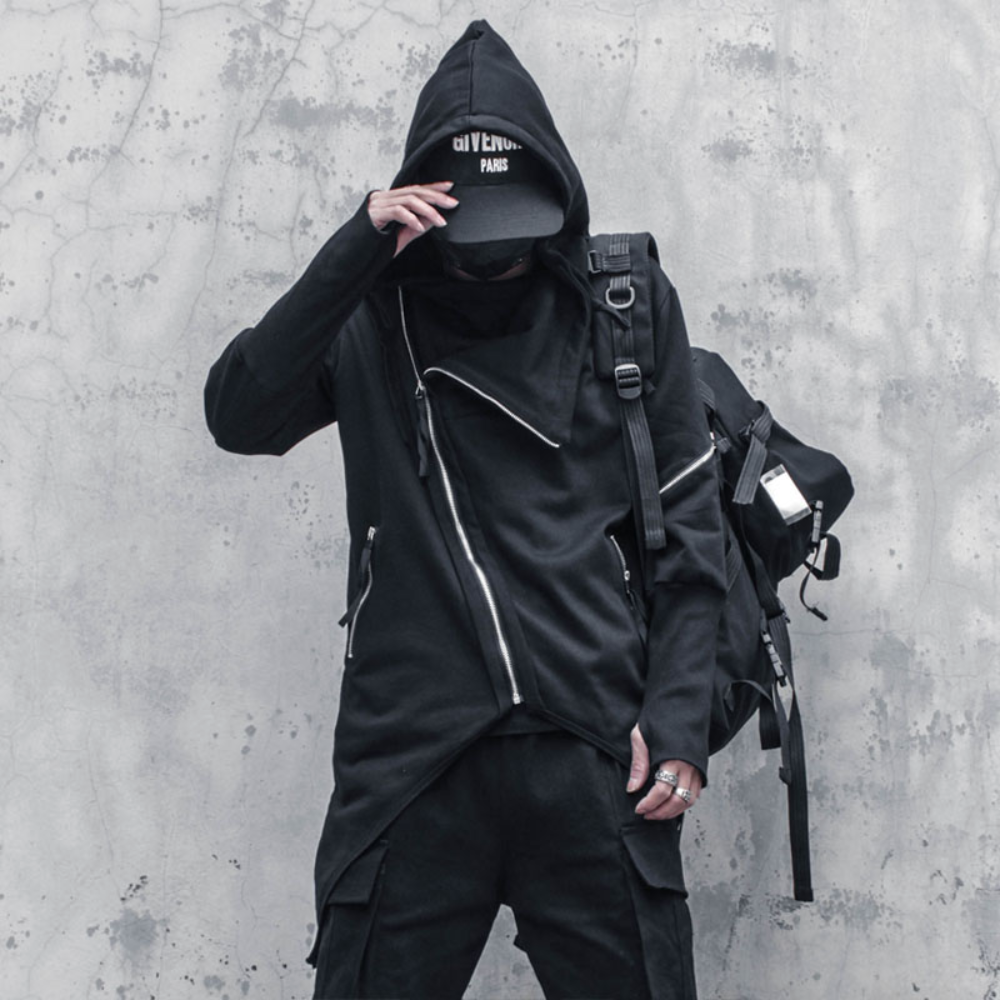 WW | Asymmetrical Men's Trench Coat