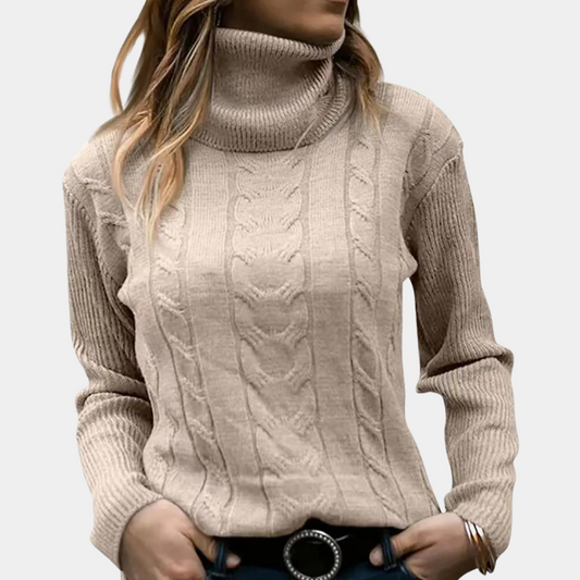 WW | Kabelstrick-Turtleneck-Pullover