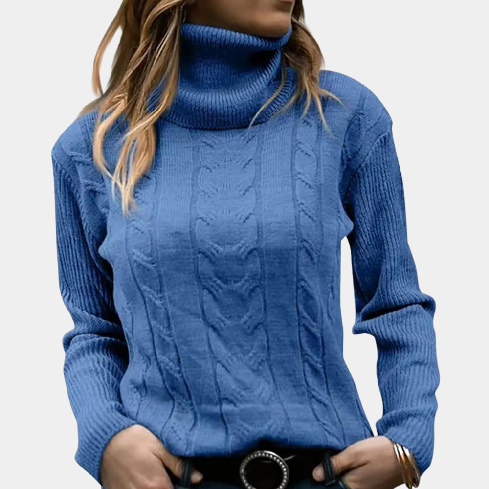 WW | Cable Knit Turtleneck Sweater