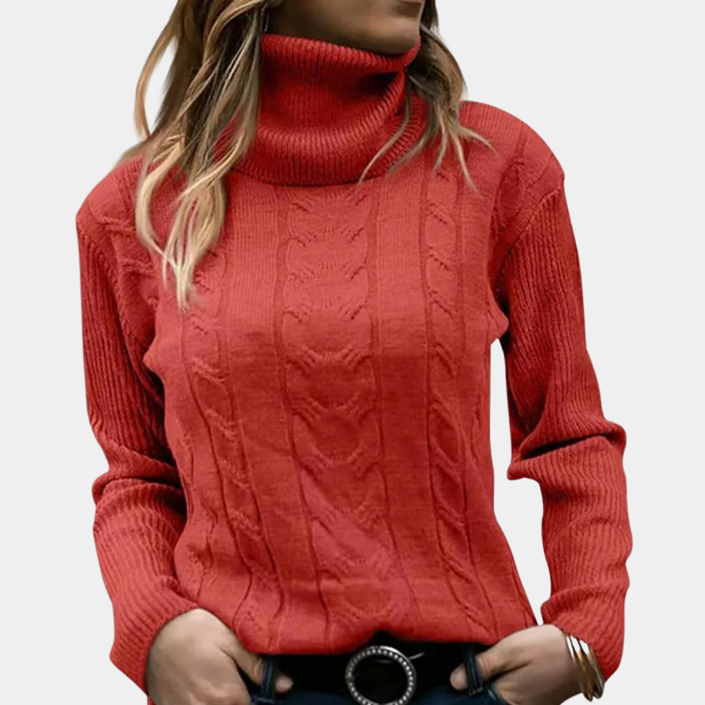 WW | Cable Knit Turtleneck Sweater