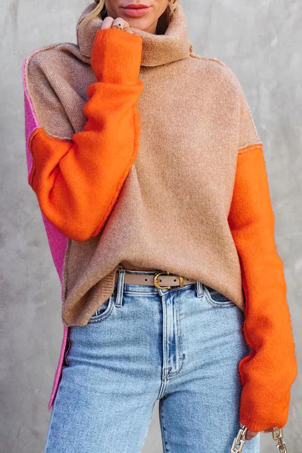 W&W – Farbblockpullover im Wintertrend