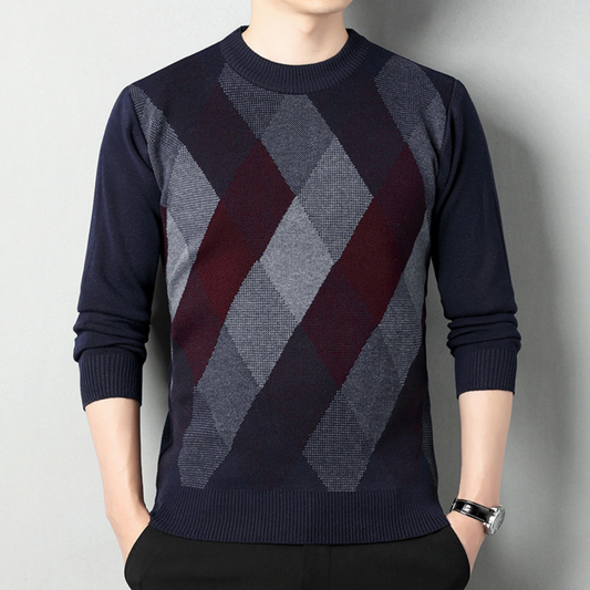 WW | Geometrischer Herrenpullover