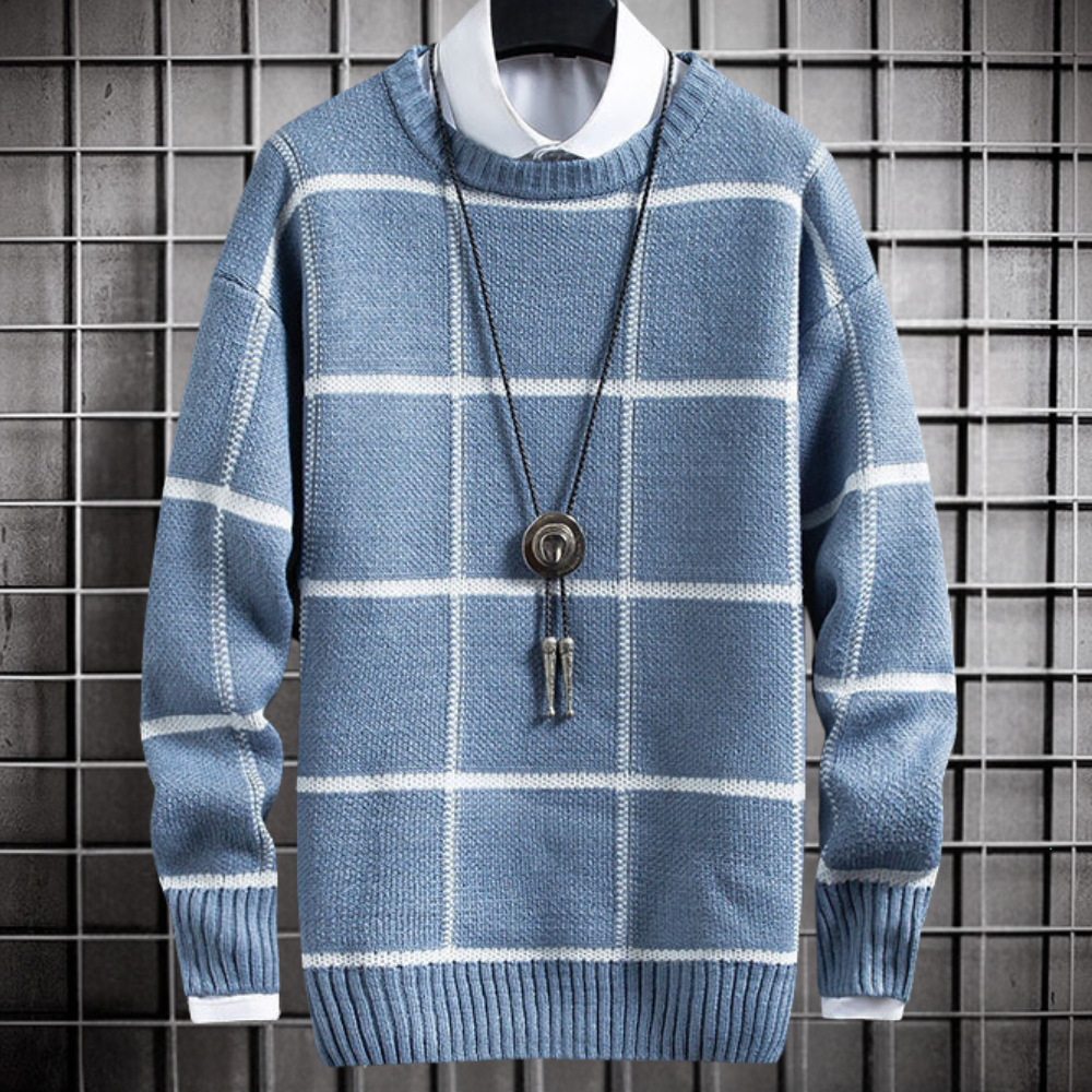 WW | Herren Pullover mit Karomuster