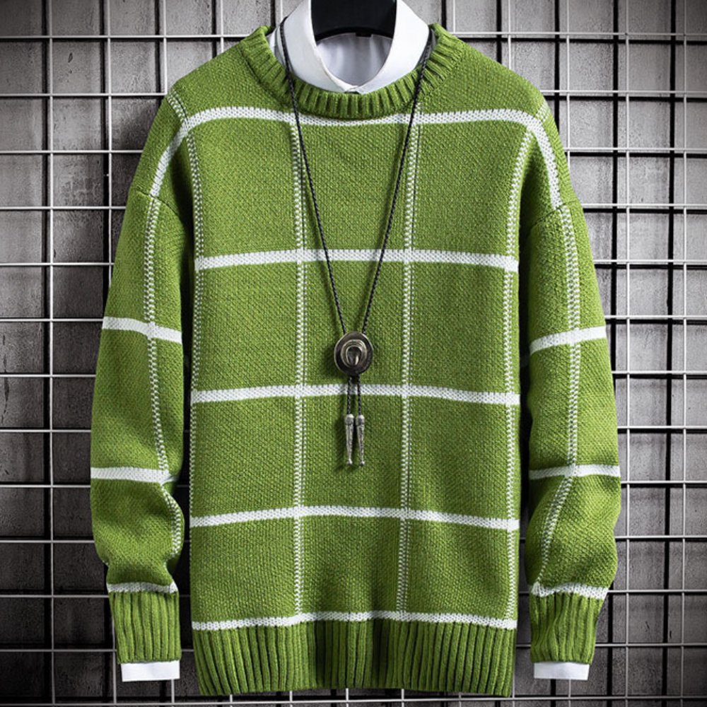 WW | Herren Pullover mit Karomuster