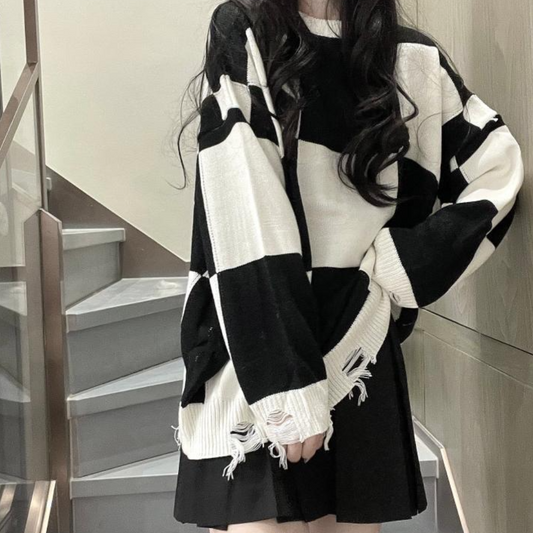 WW | Trendy Fransen-Strickpullover für Frauen