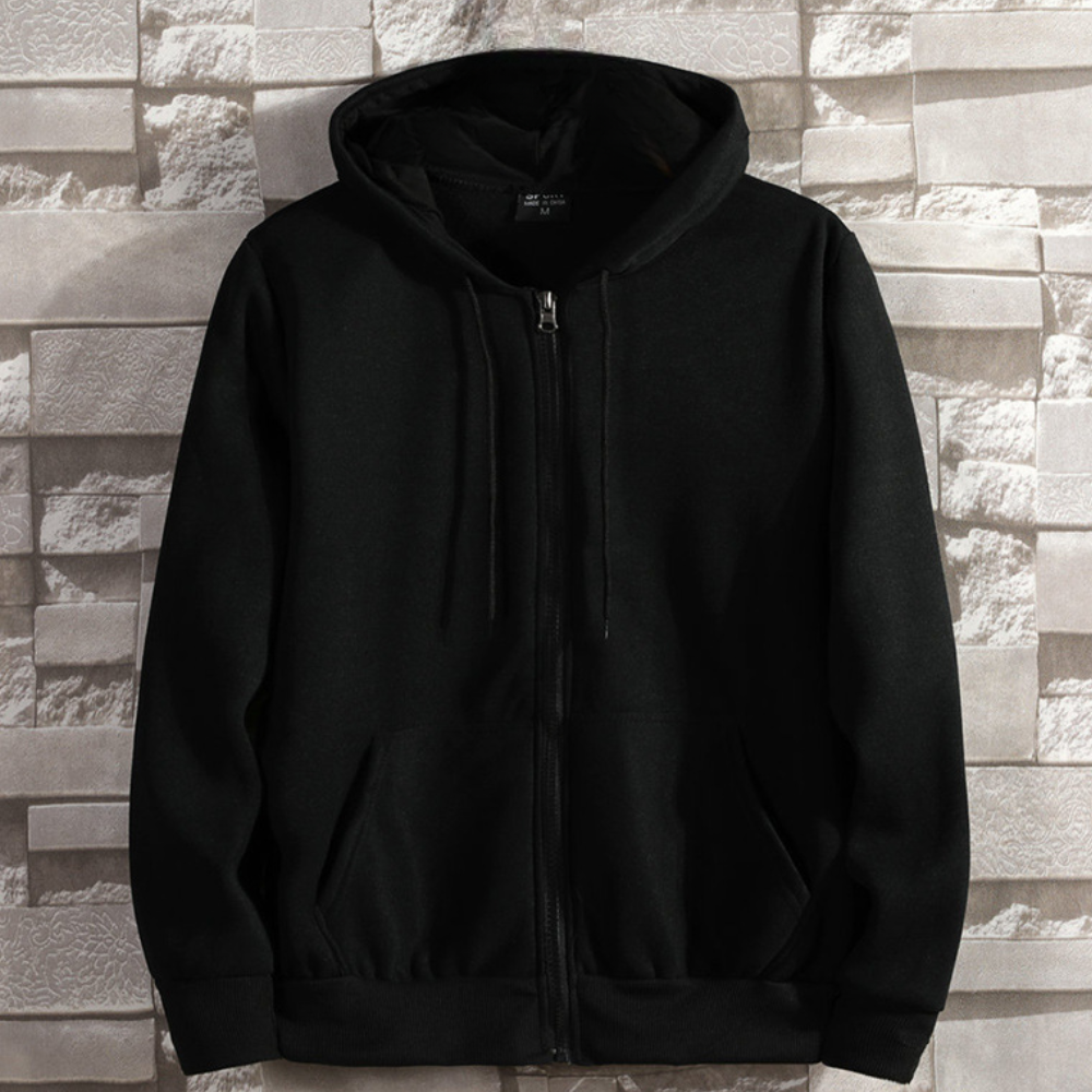 WW | Practical Men's Zip-Up Hoodie