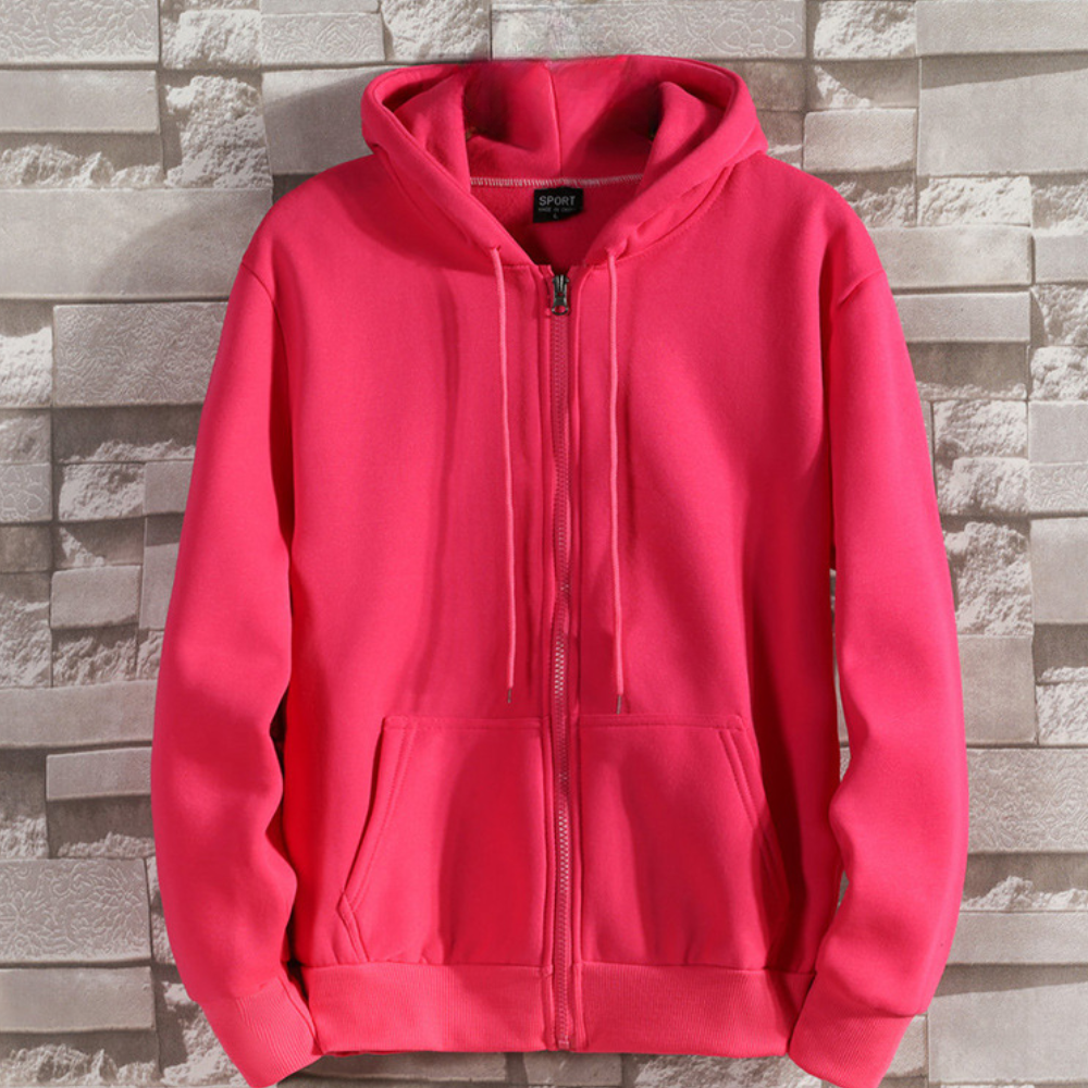 WW | Practical Men's Zip-Up Hoodie
