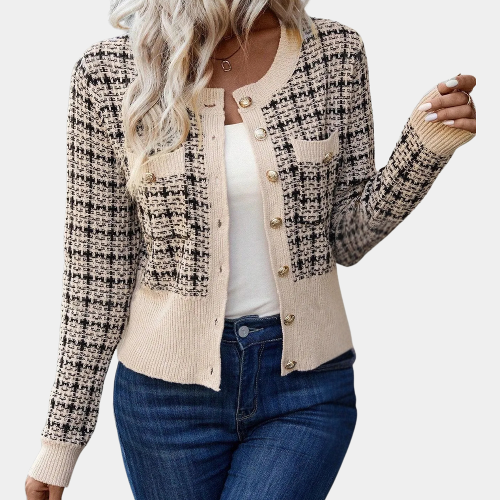 WW | Elegante Strickjacke Für Damen Mit Feinem Muster