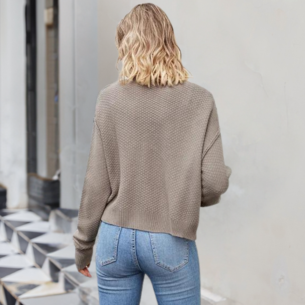 WW | Structured Button Cardigan Grey, Black, Apricot Minimal Chic Style