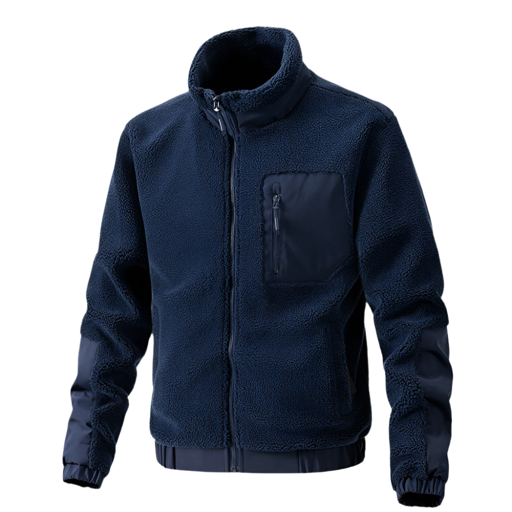WW | Herren Outdoor-Fleecejacke mit Reißverschluss und verstärkten Details