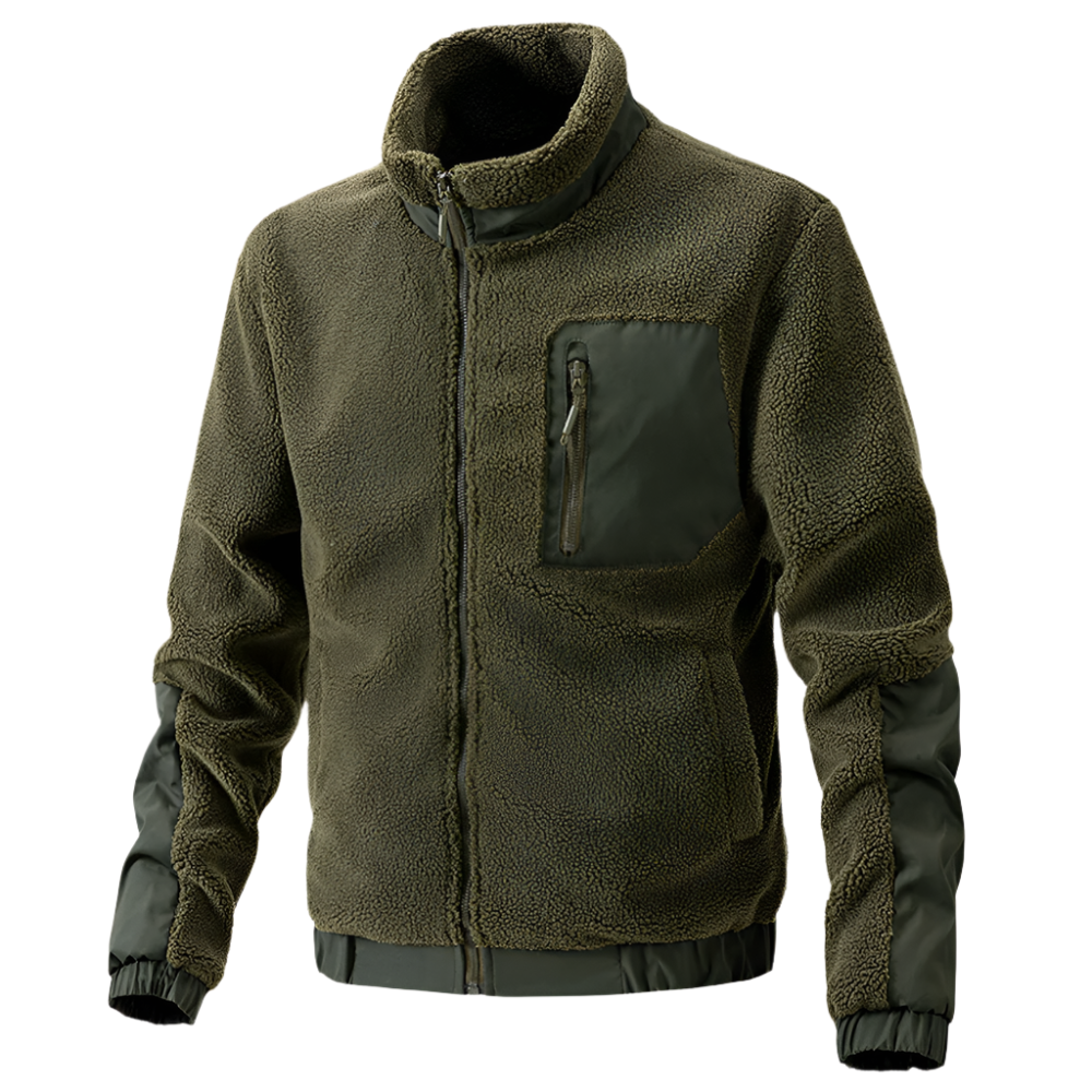 WW | Herren Outdoor-Fleecejacke mit Reißverschluss und verstärkten Details