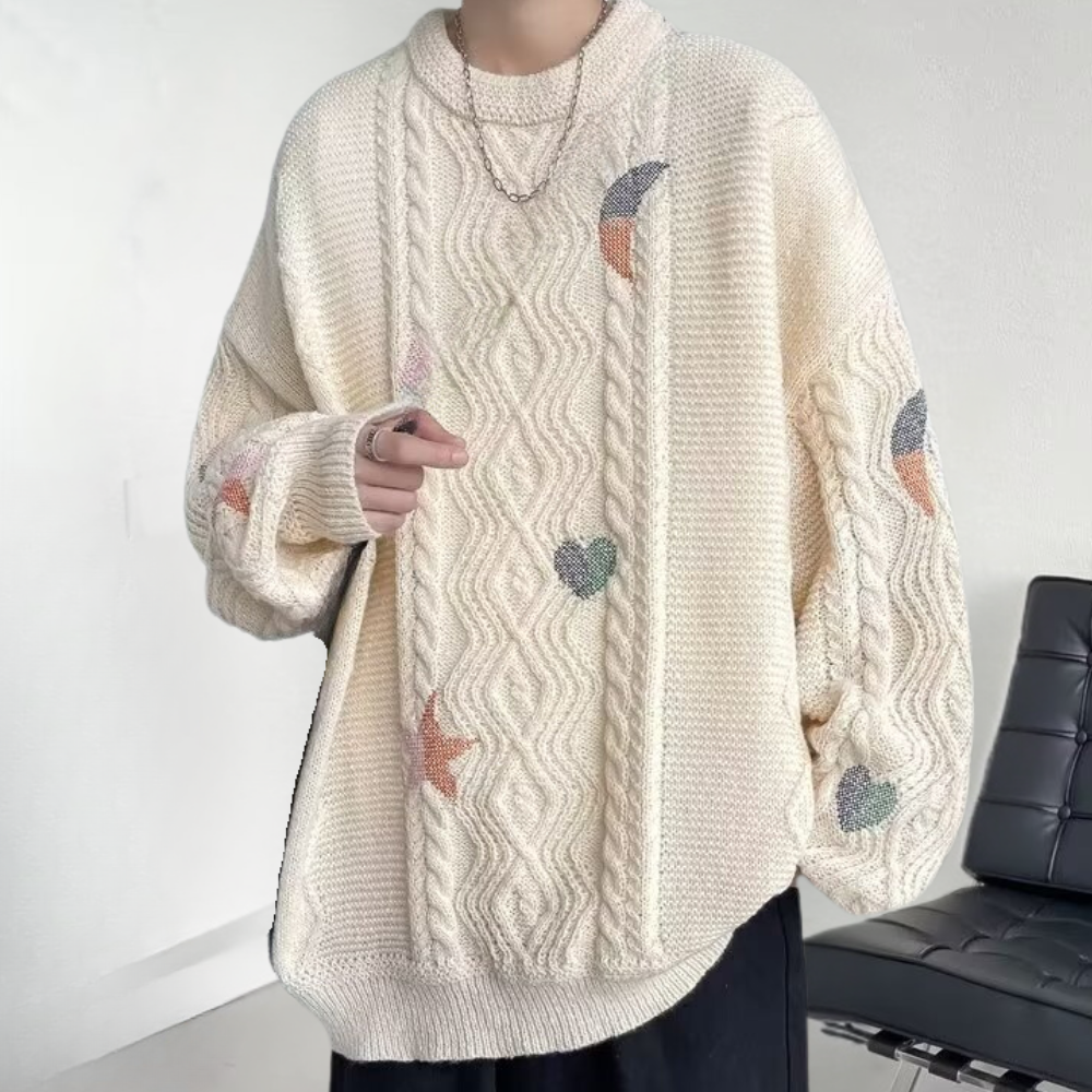 WW | Übergroß Strickpullover für Herren