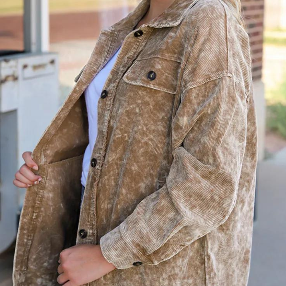 WW | Overshirt Used Look Corduroy Casual Oversize Style