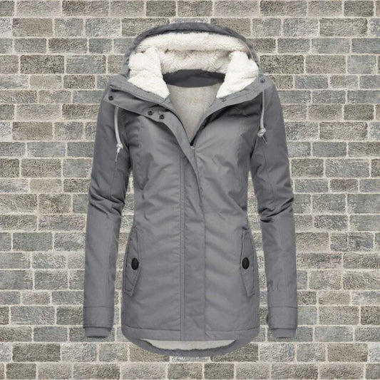WW | Cotton Hooded Coat with Pleats