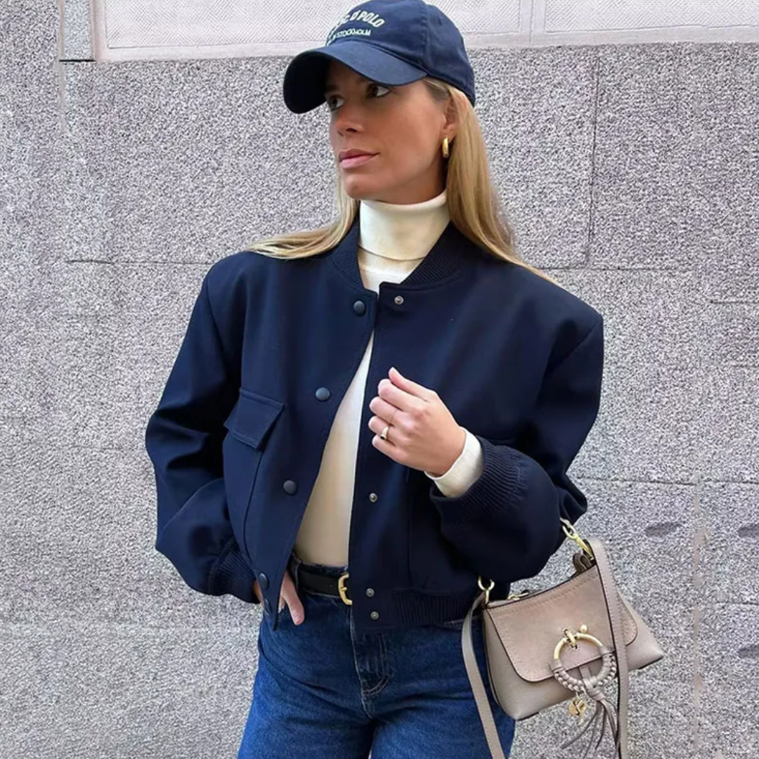 WW | Cropped Varsity Jacket Stylish & casual