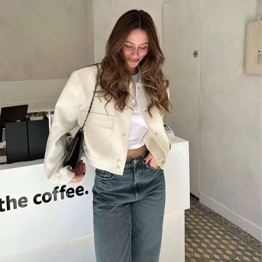 WW | Cropped Varsity Jacket Stylish & casual