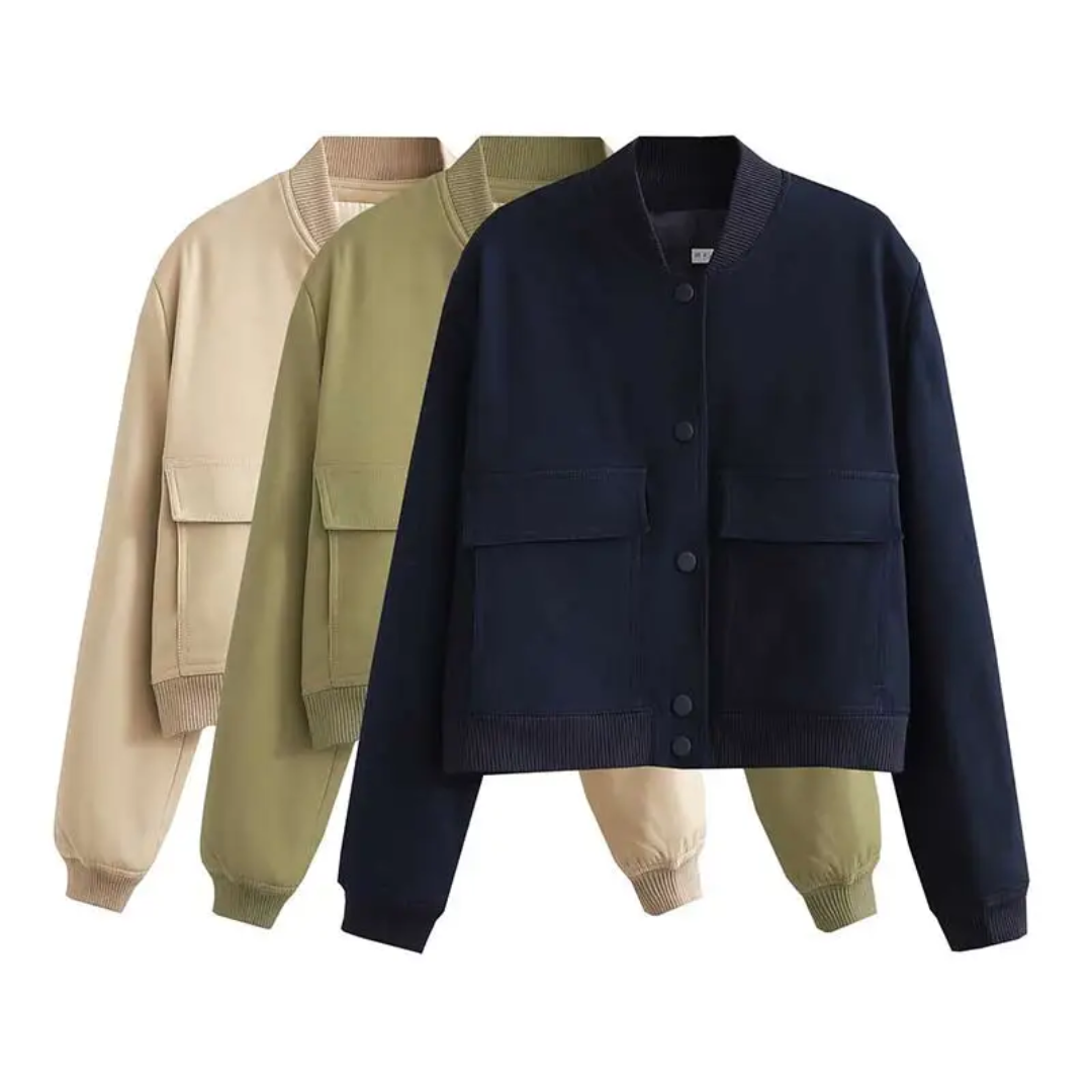 WW | Cropped Varsity Jacket Stylish & casual