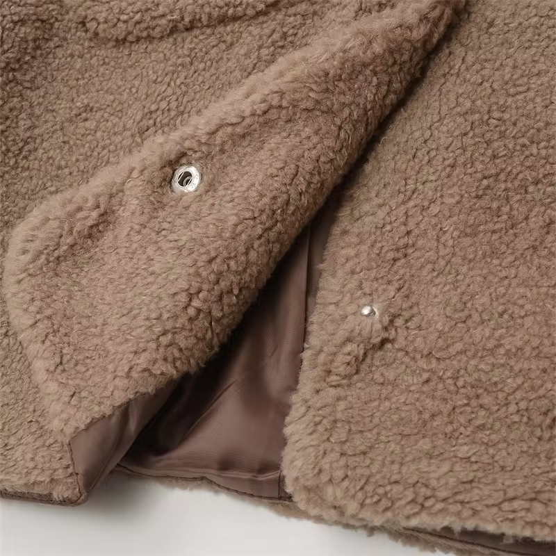 WW | Short women's jacket with teddy fleece