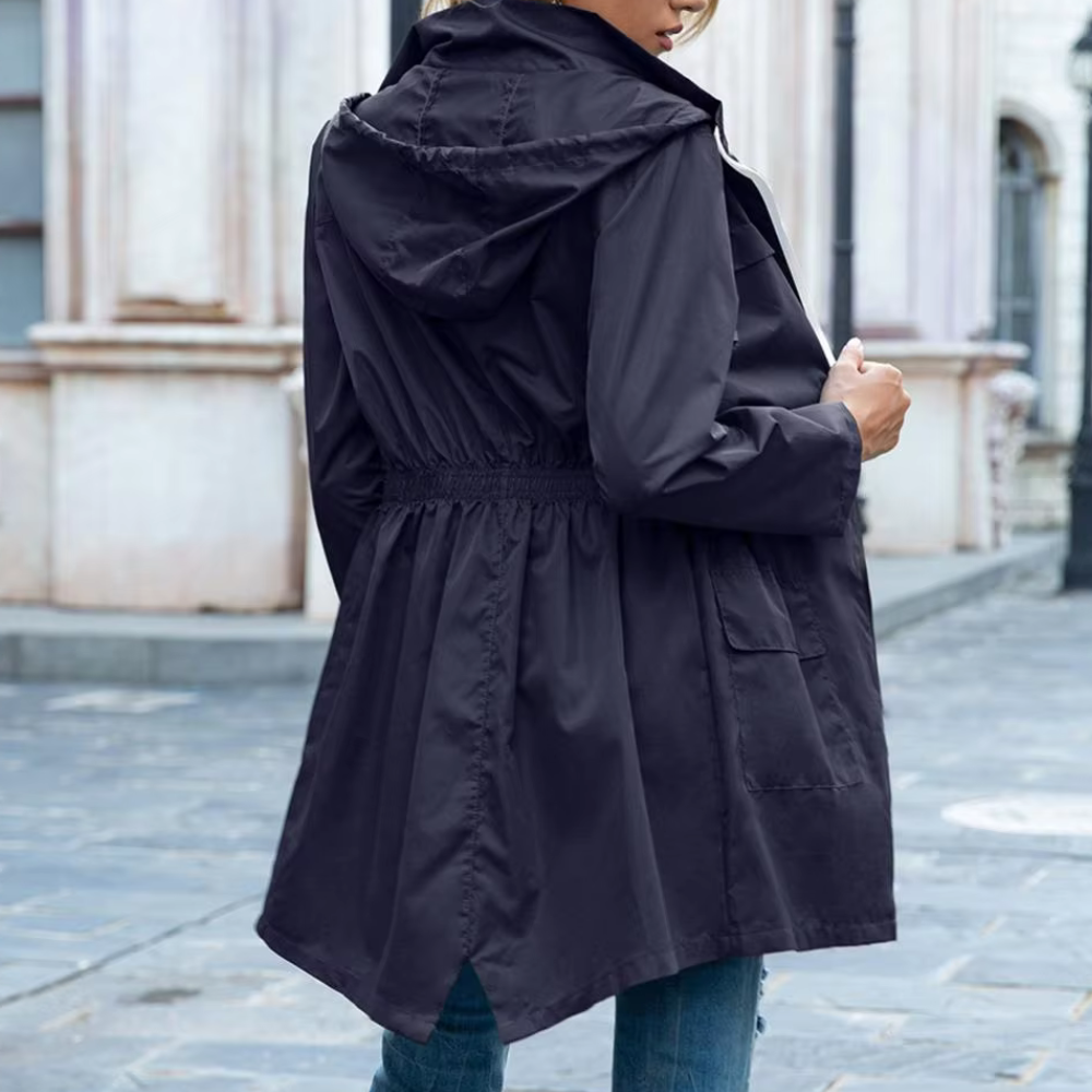 WW | Wasserfeste Lange Regenjacke für Damen
