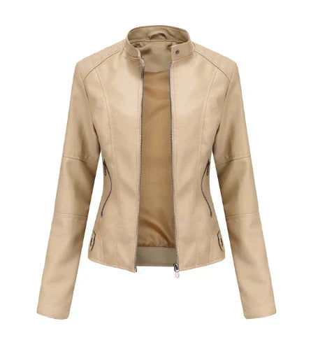 WW | Lederjacke für Frauen mit Mao