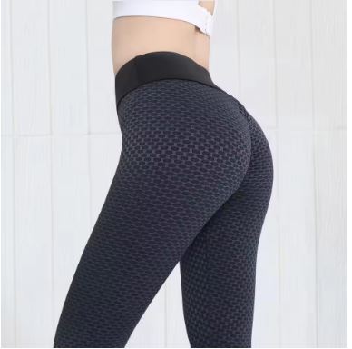 Damen Hochtaillierte Sportleggings mit strukturierter Oberfläche W&W