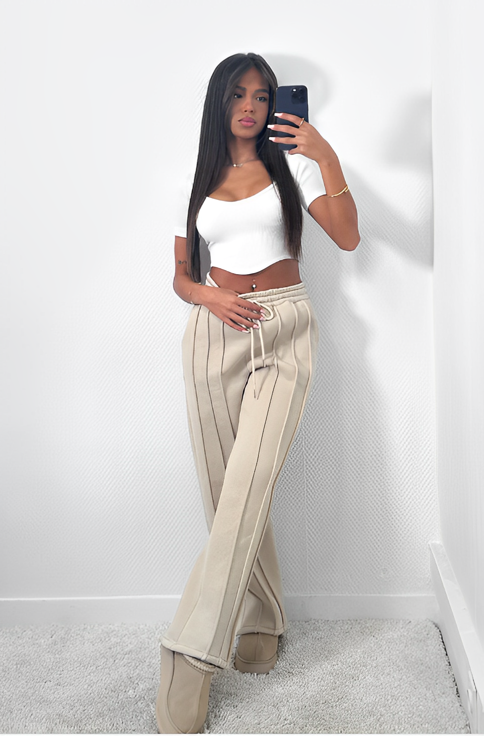 WW | Gestreifte Loose Fit Jogginghose für Damen