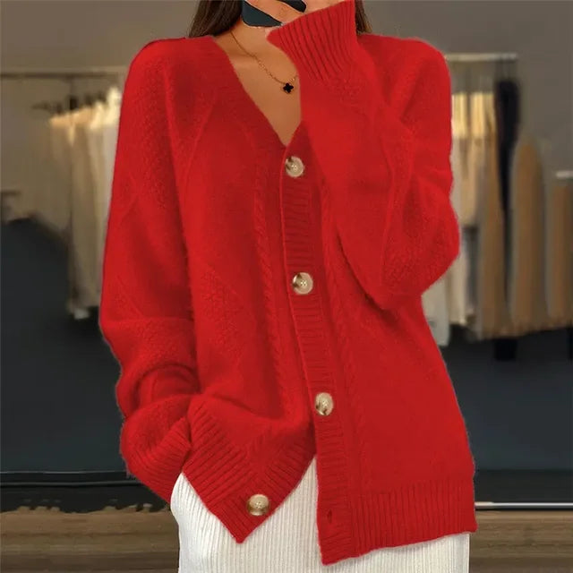 WW | Dicke V-Ausschnittjacke für Damen