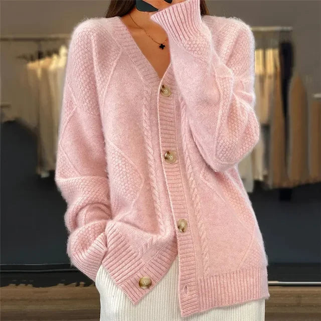 WW | Dicke V-Ausschnittjacke für Damen