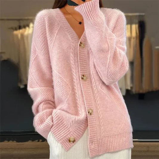 WW | Dicke V-Ausschnittjacke für Damen