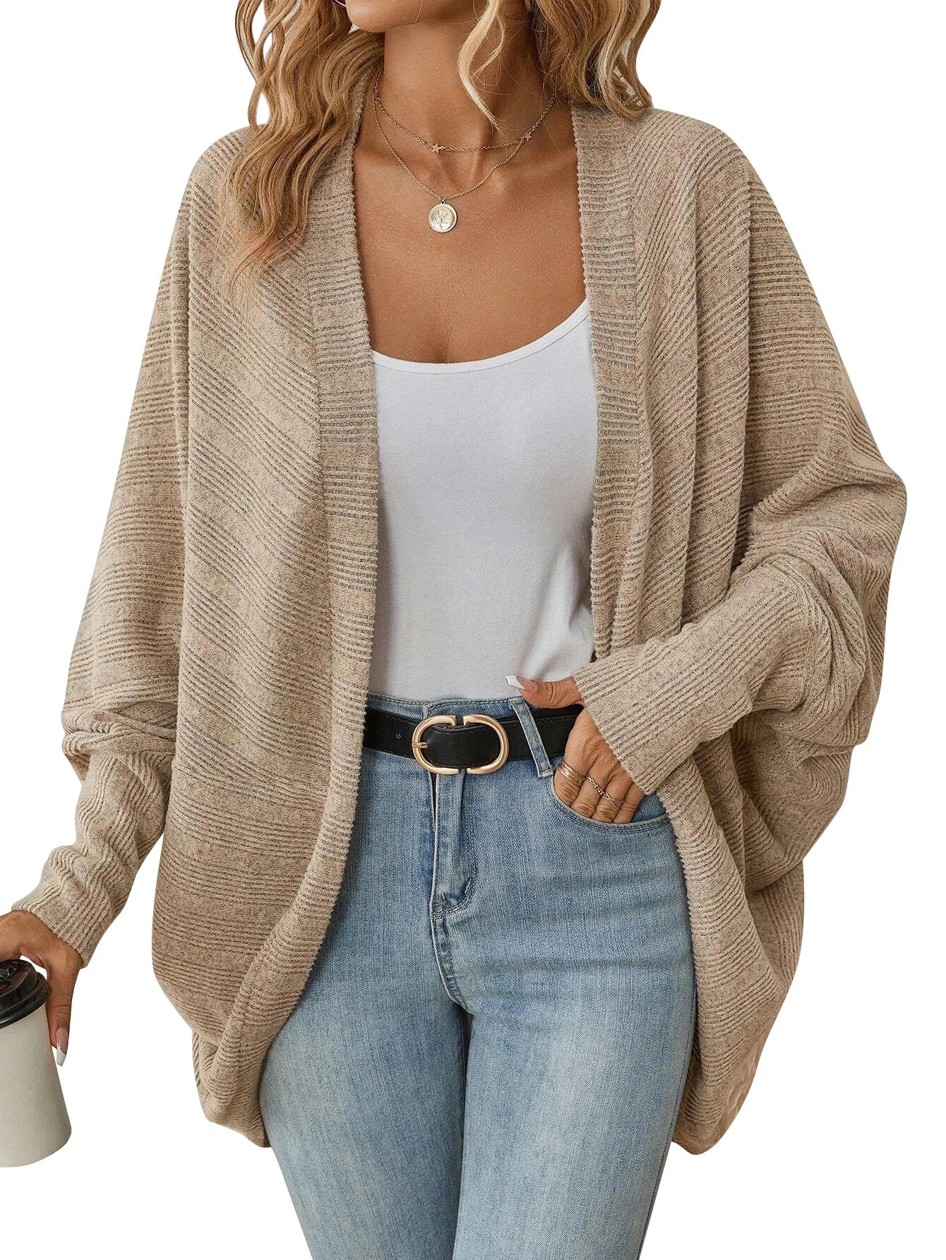 WW | Damen Mid-Lange Elegante Cardigan Für Herbst und Winter