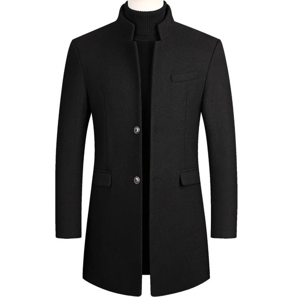 WW | Men's Formal Stand-Up Collar Coat